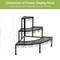 Black 3-Tier Stair-Step Plant Stand Iron Metal for Indoor Outdoor Use